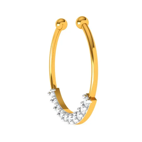 22k Glittery Yellow Gold Nath