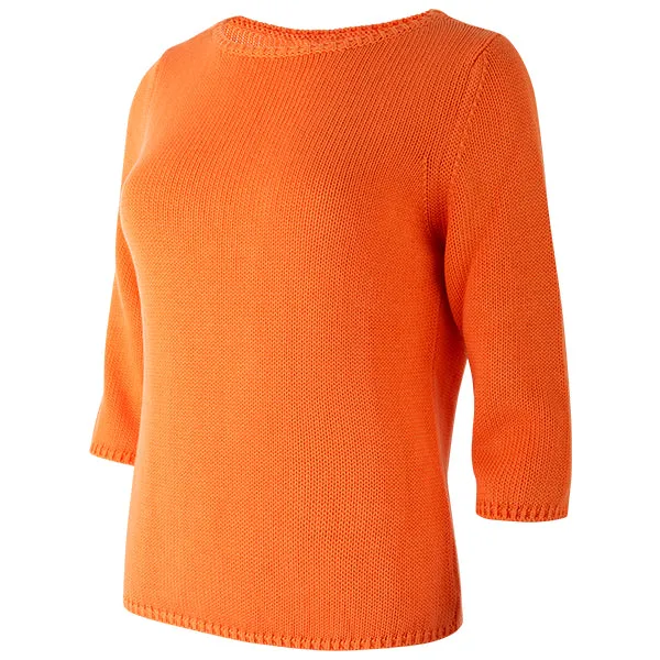 3/4 Sleeve Pullover in Orange