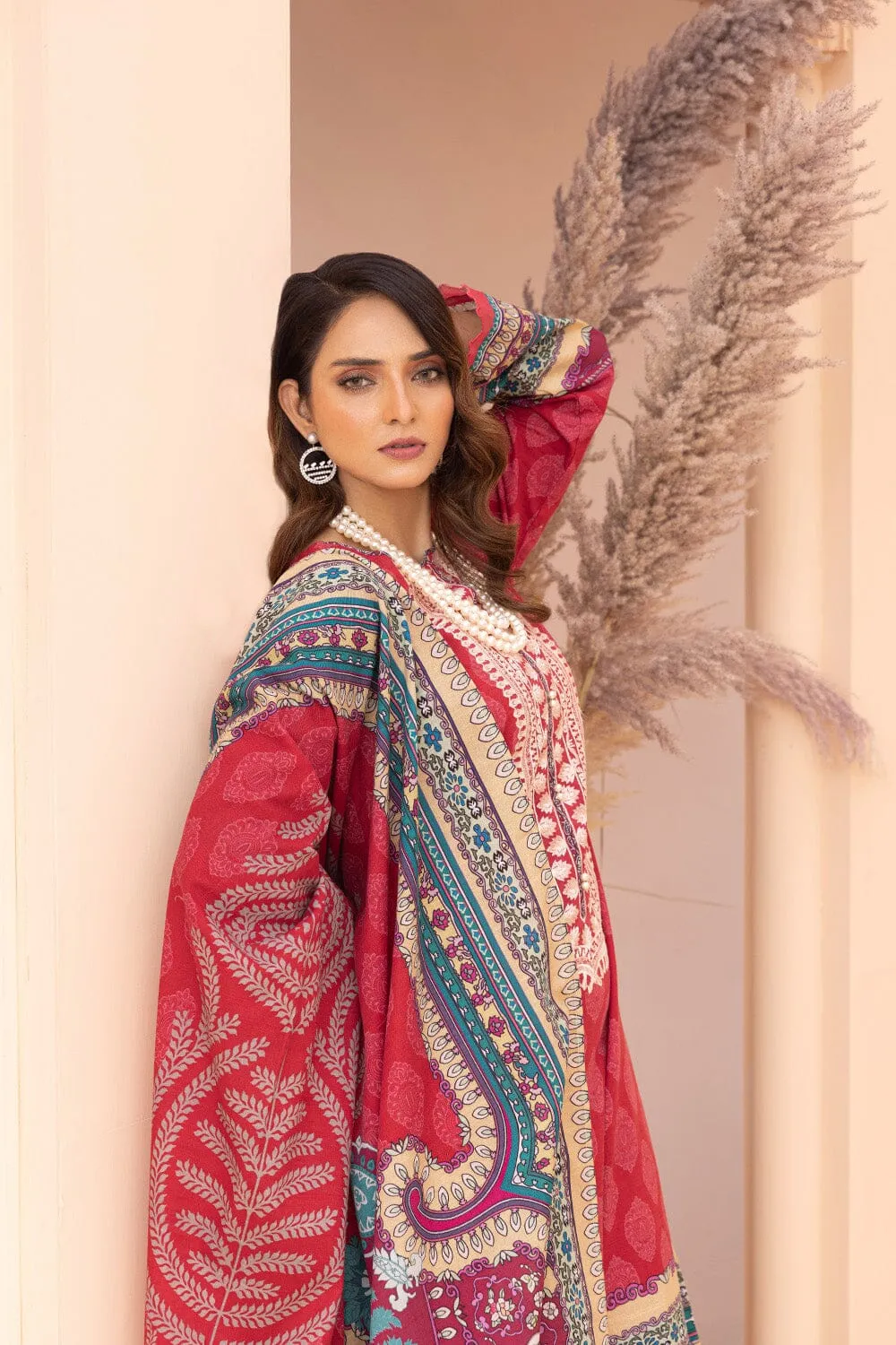 3PC Unstitched Khaddar Suit KKHE-2263