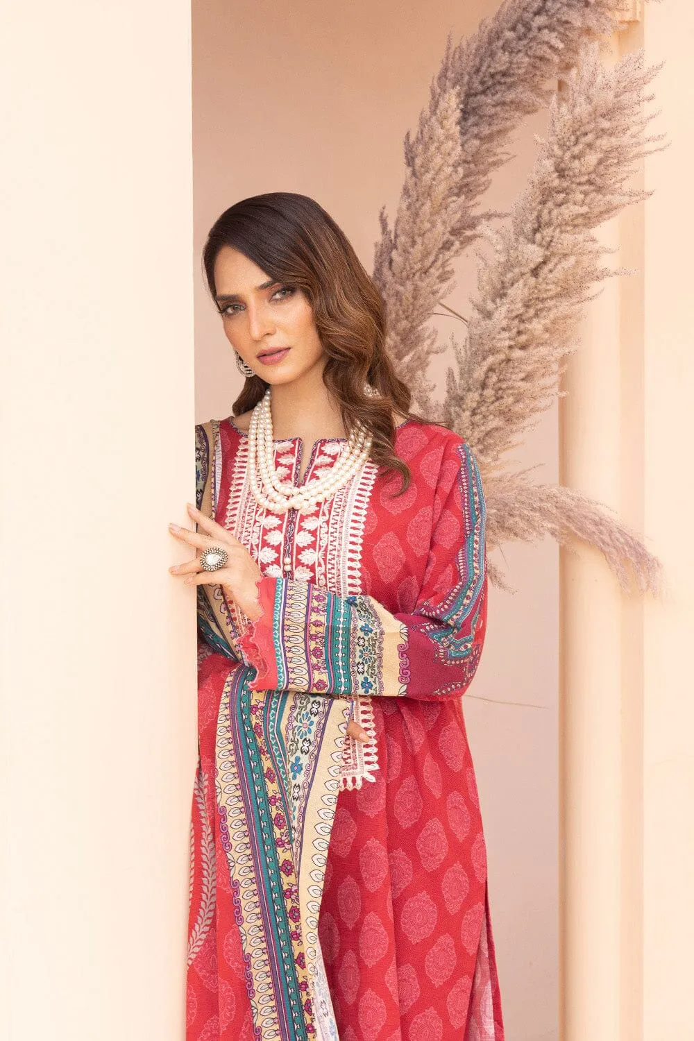 3PC Unstitched Khaddar Suit KKHE-2263