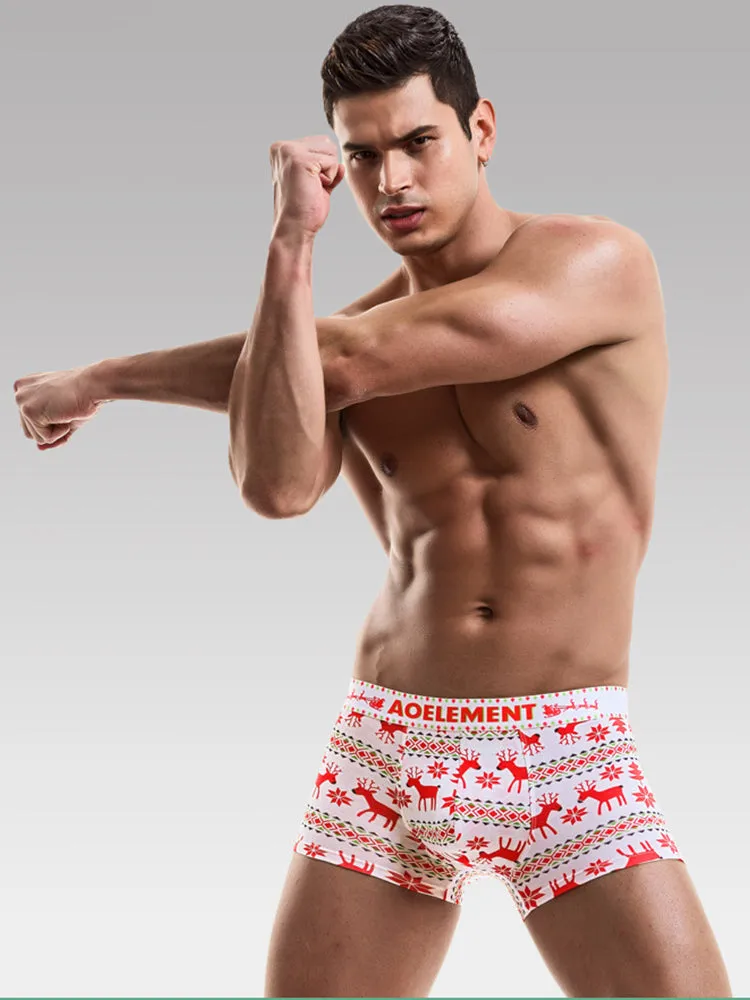 6 Pack Men's U Convex Modal Print Breathable Trunks