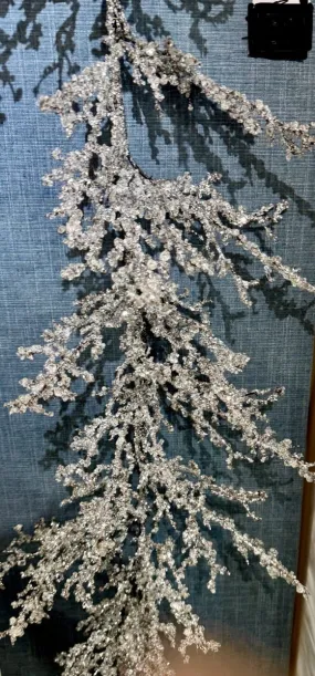 60" Icy Silver Garland