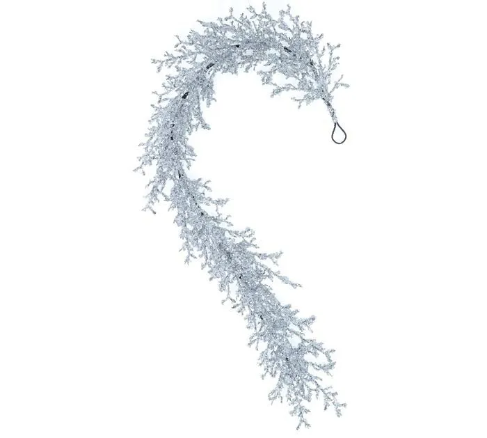 60" Icy Silver Garland