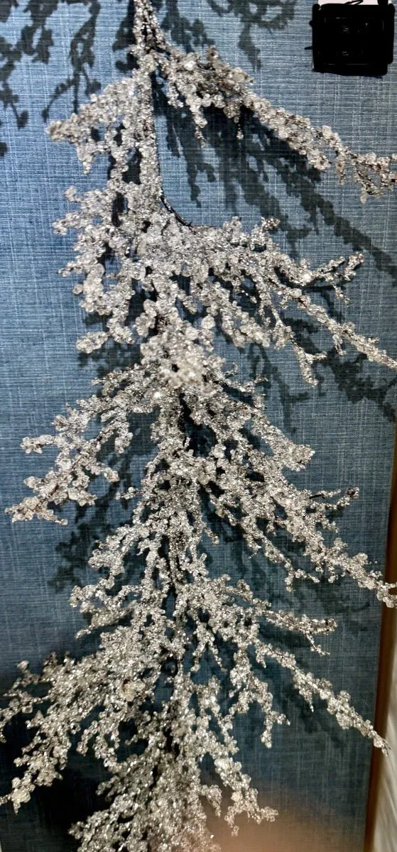 60" Icy Silver Garland