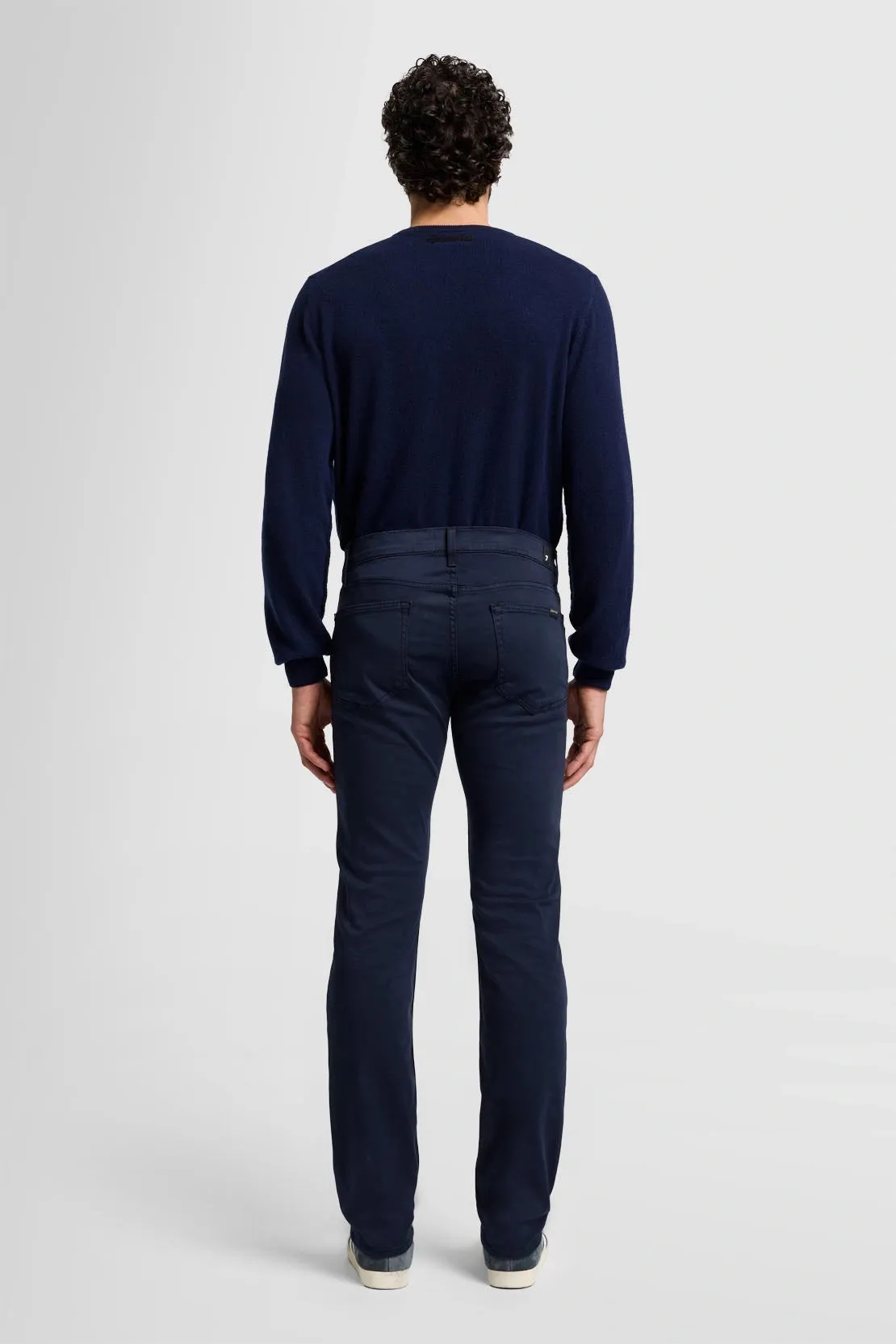 7 FOR ALL MANKIND - SLIMMY LUXE PERFORMANCE PLUS COLOR Straight Leg Jeans in Navy JSMSV600NV