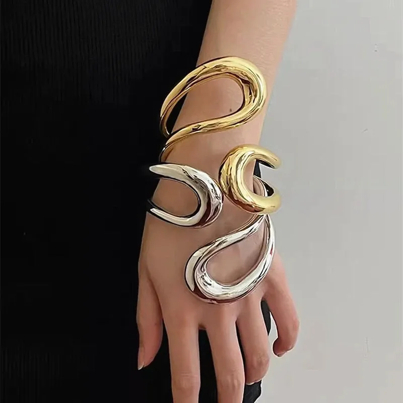 A&A Geometric Open Bangle and Choker