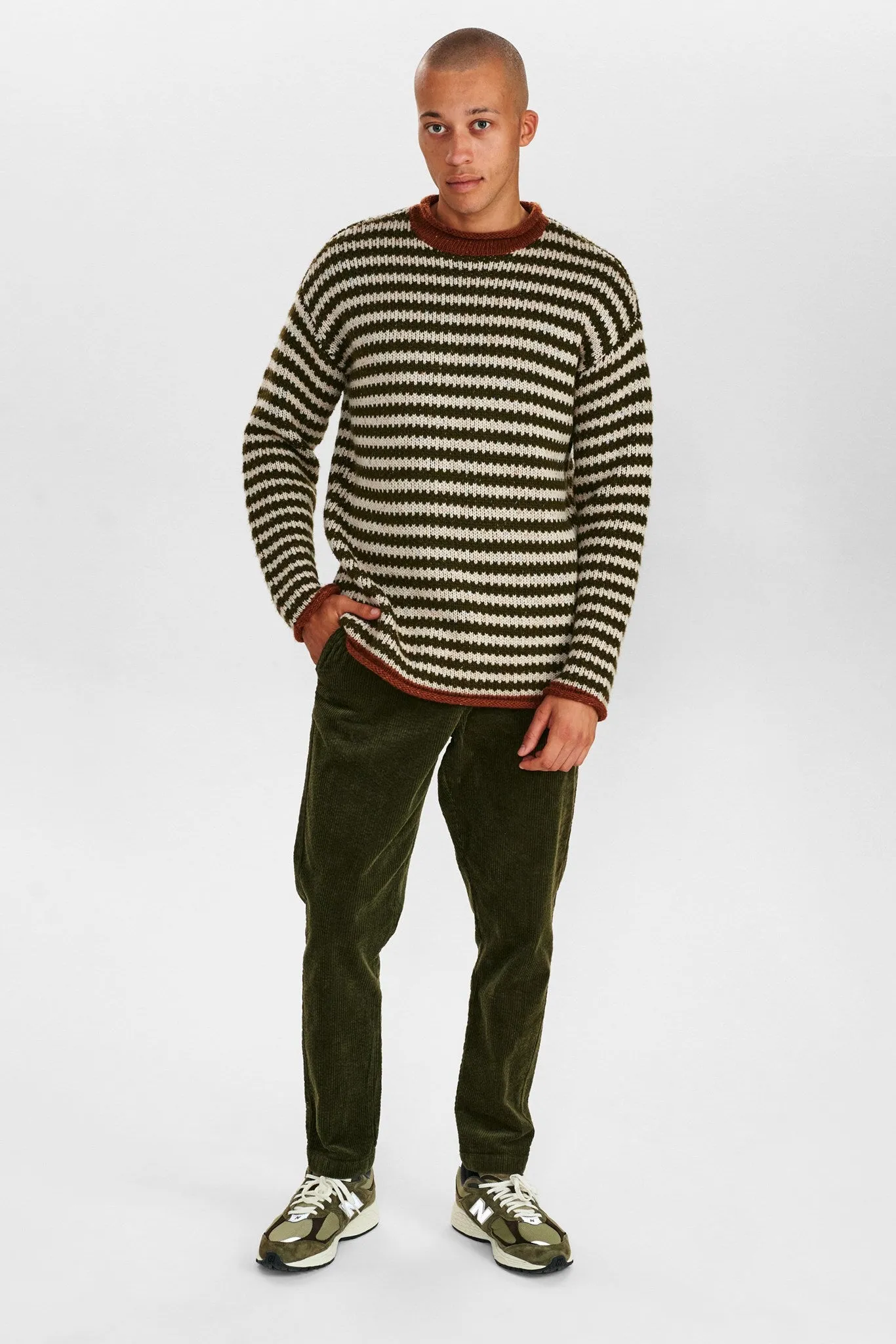 AKKARL CHUNKY COTTON KNIT - Forest night