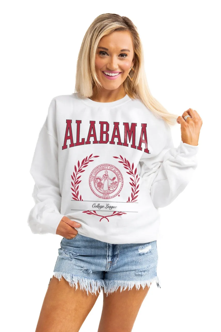 ALABAMA CRIMSON TIDE "IT'S A VIBE" PERFECT CREW SWEATSHIRT