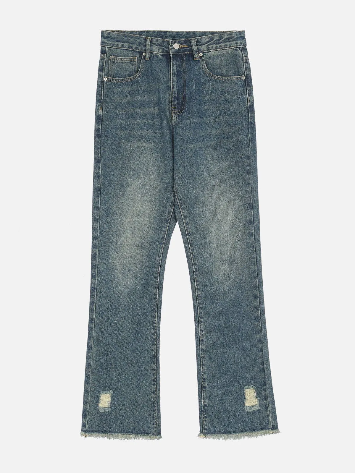 AlanBalen® - Broken Holes Rough Edge Jeans