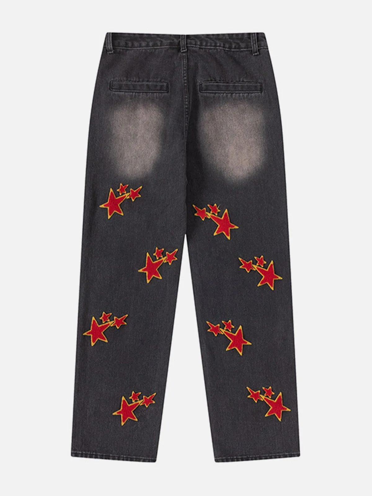 AlanBalen® - Flocked Star Jeans