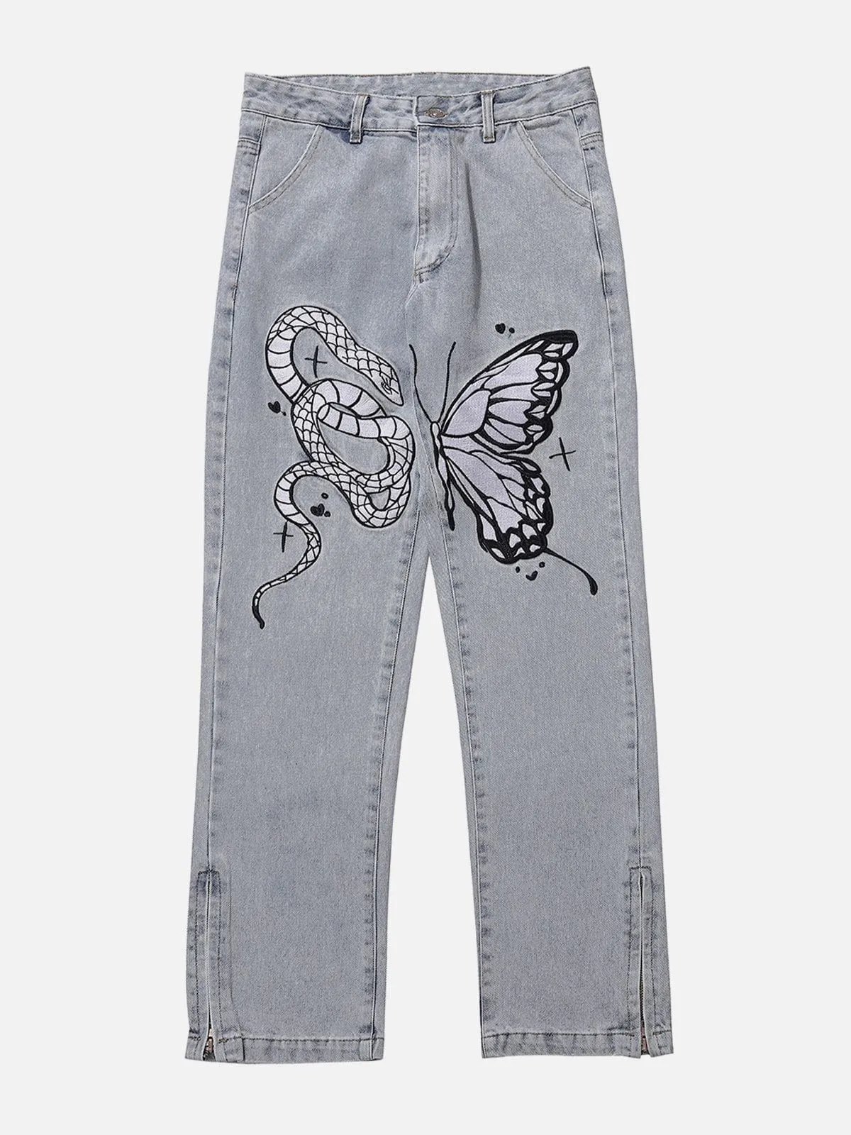 AlanBalen® - "Mysterious Trap" Embroidery Jeans