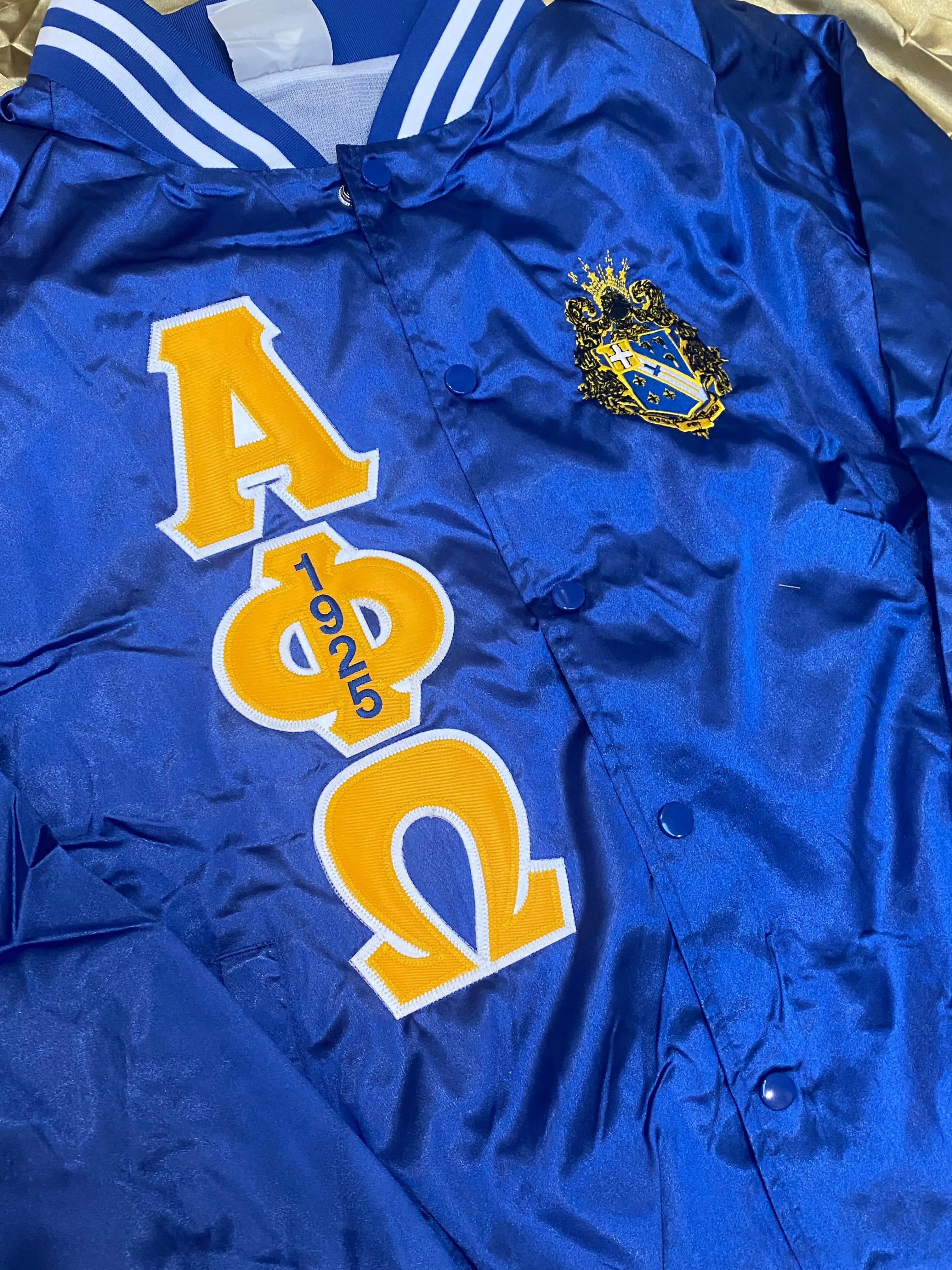 Alpha Phi Omega - Satin Bomber Jacket