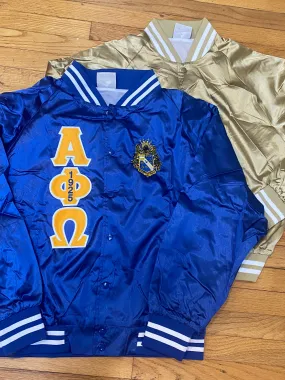 Alpha Phi Omega - Satin Bomber Jacket