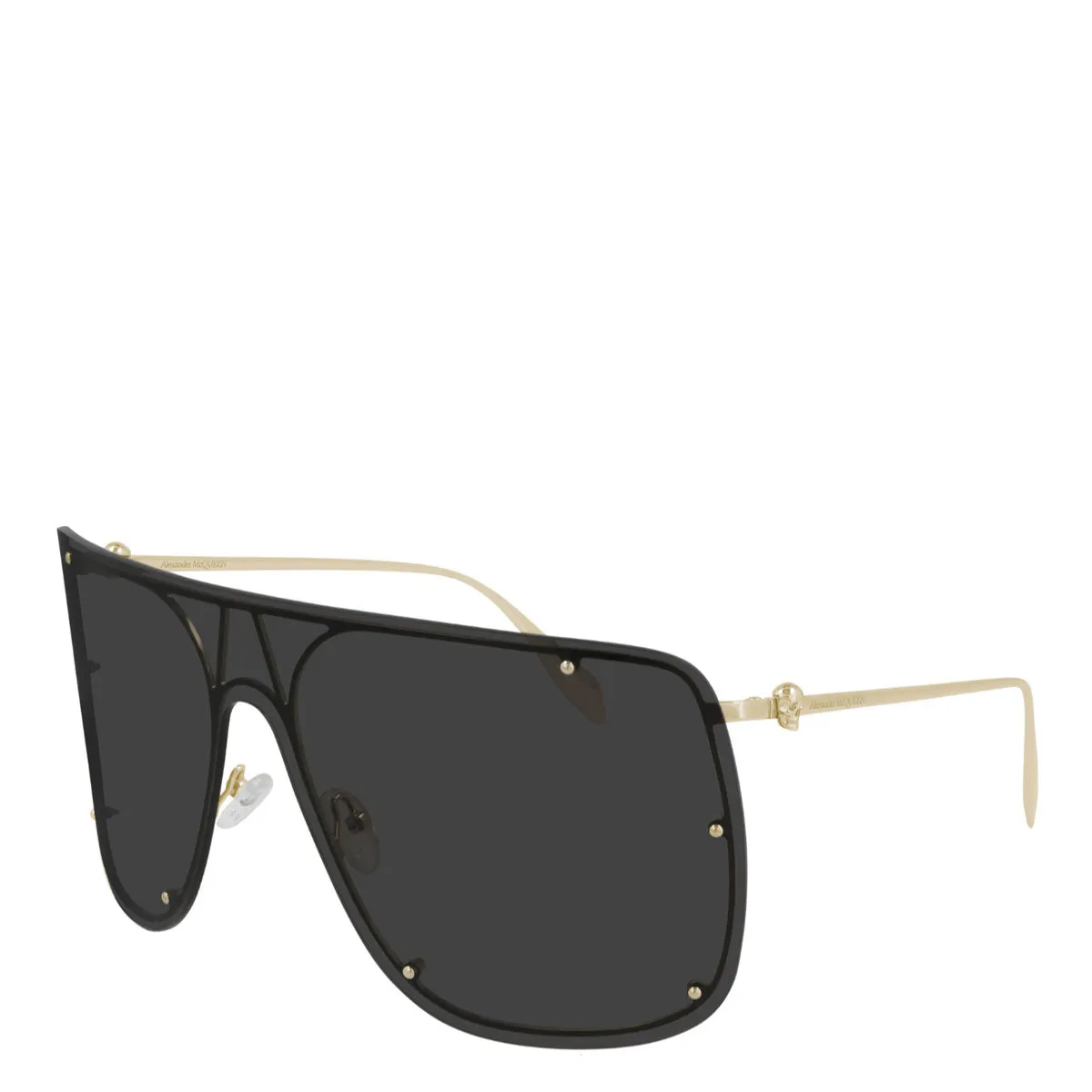 AMQ AM0313S Mask Sunglasses, Gold/Grey