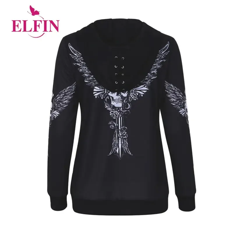 Angel Wings Skull Hoodie