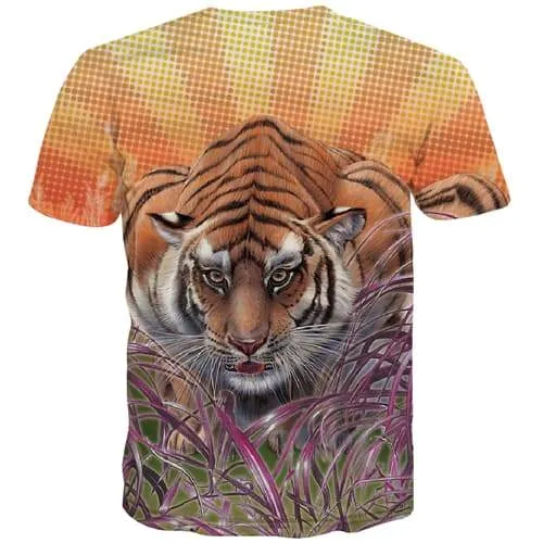 Animal T shirts Men Tiger T shirts Funny Abstract Tshirt Printed Graffiti Shirt Print Hip Hop Tshirts Cool Short Sleeve Fashion