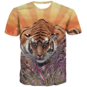 Animal T shirts Men Tiger T shirts Funny Abstract Tshirt Printed Graffiti Shirt Print Hip Hop Tshirts Cool Short Sleeve Fashion