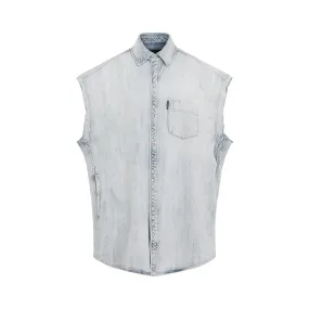 BALENCIAGA Distressed Sleeve Cotton Shirt