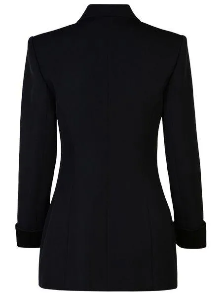 BALMAIN Elegant Peak-Lapel Wool Blazer