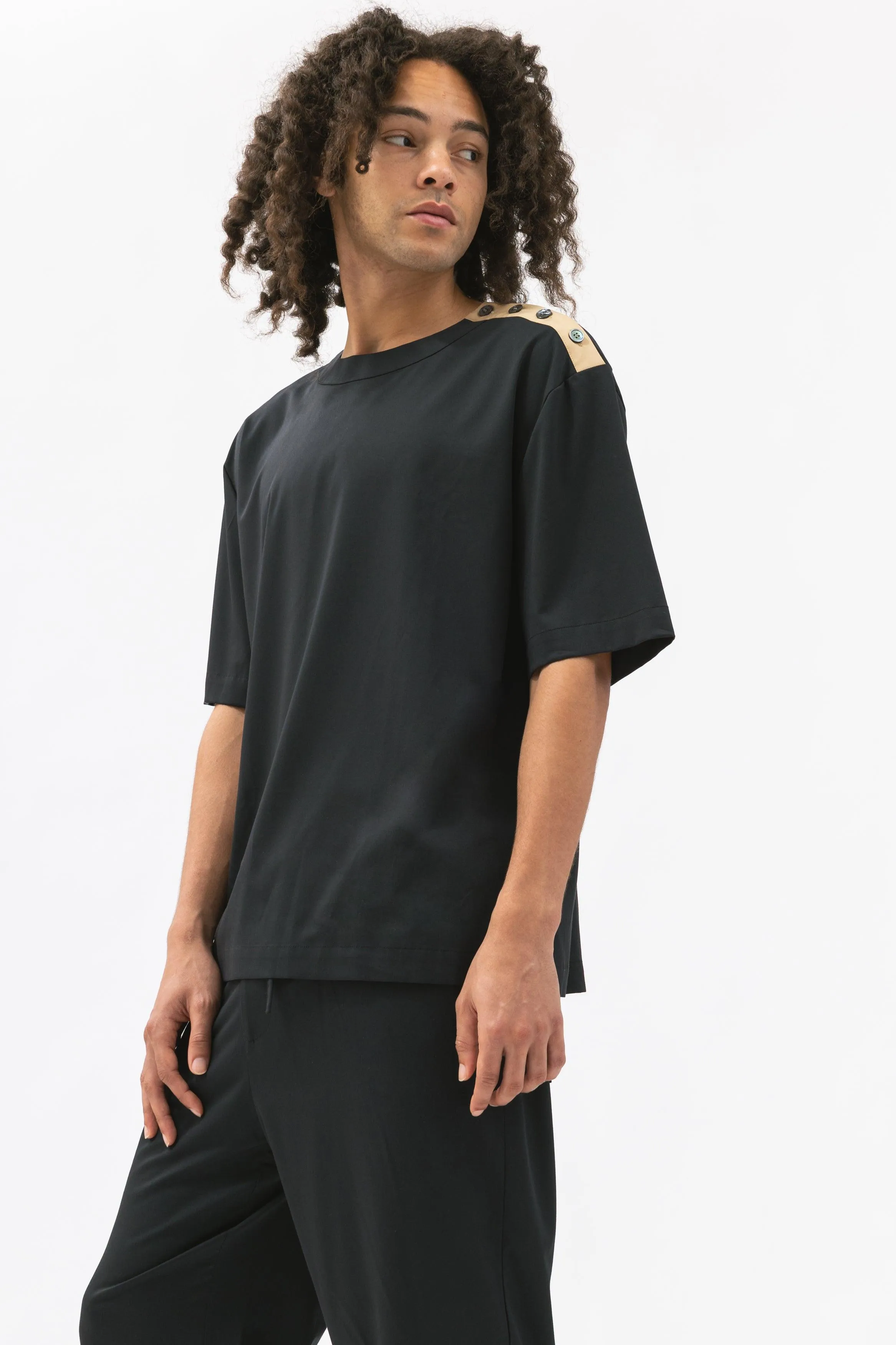 Bamboo Shoulder Accent Tee