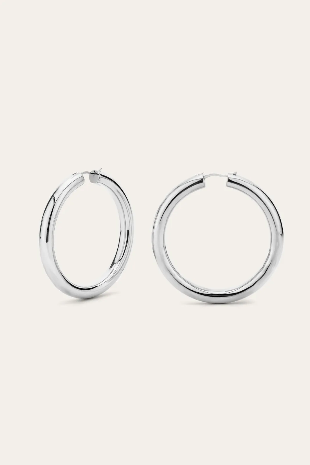 Bella 5 cm sterling silver hoops