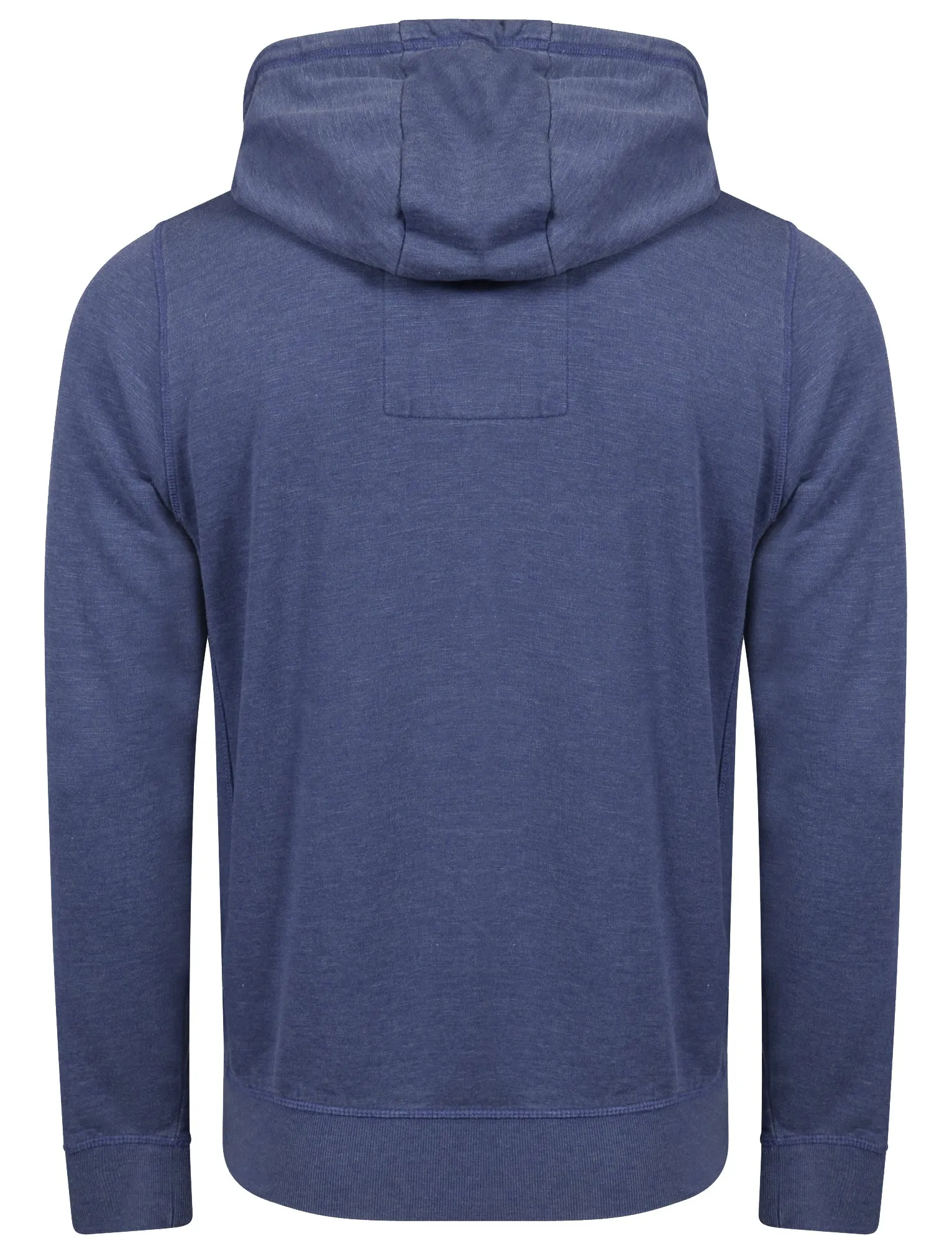 Belvieu Cove Zip Detail Pullover Hoodie in Washington Blue - Tokyo Laundry