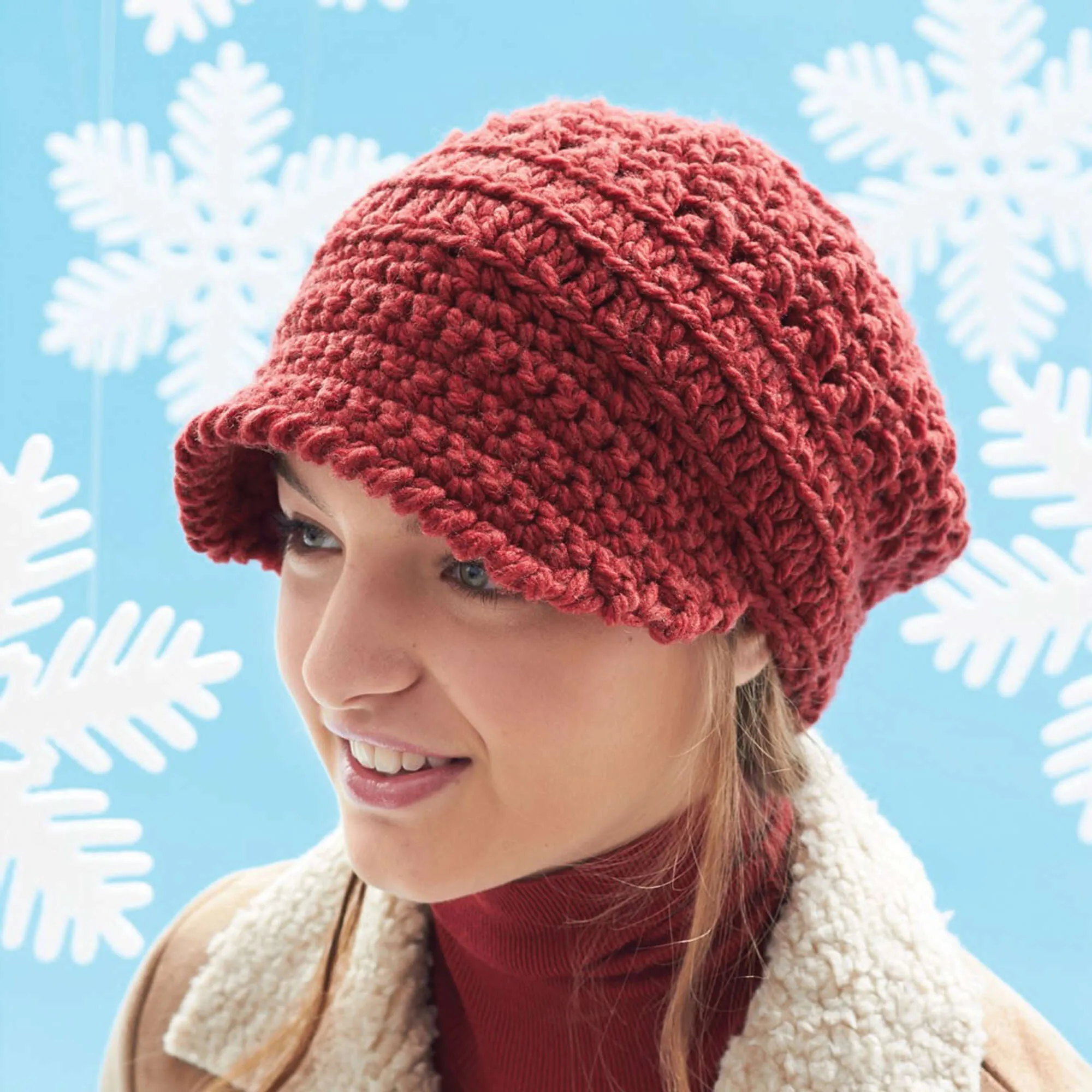 Bernat Crochet Slouchy Peaked Hat