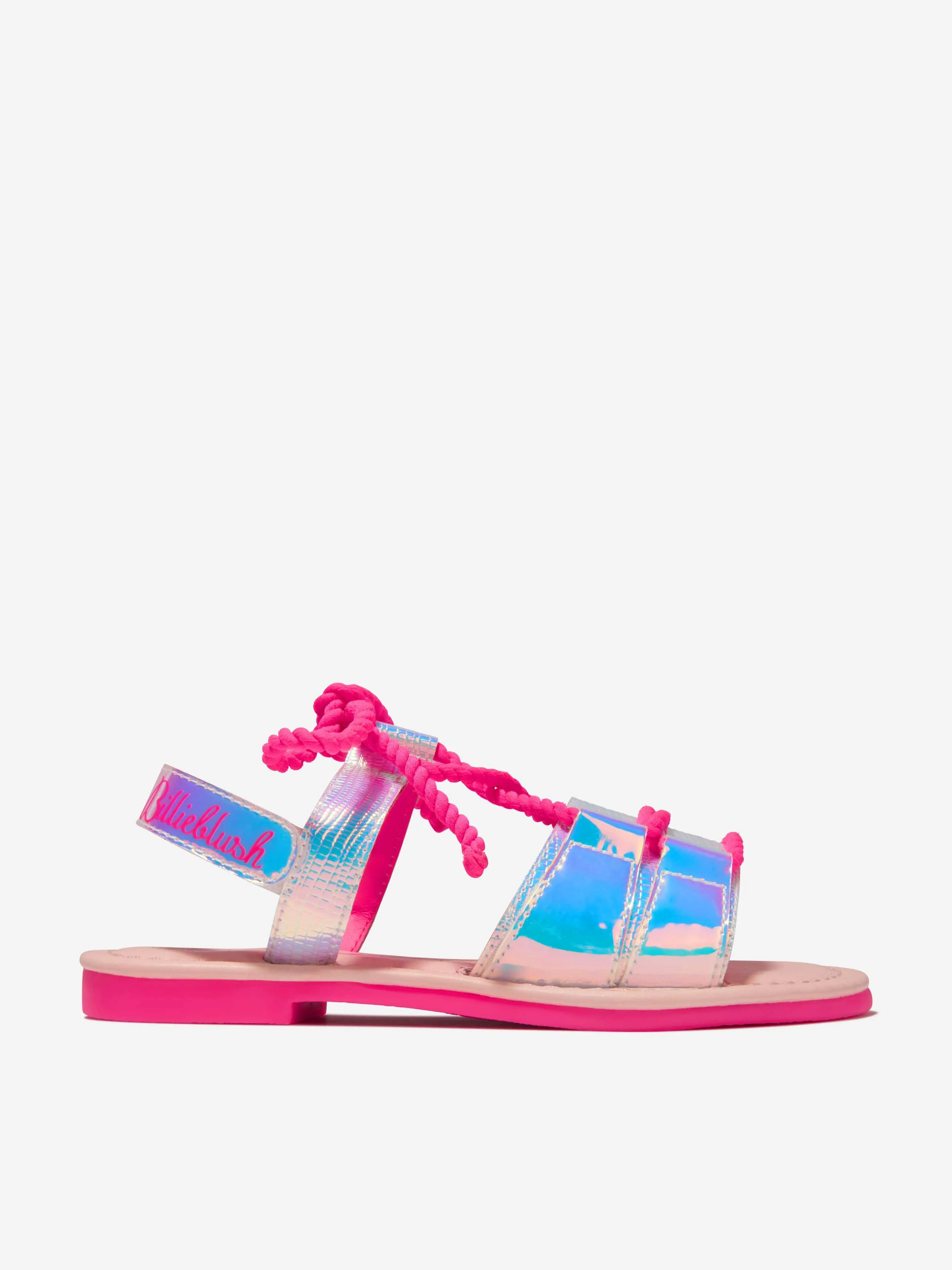 Billieblush Girls Leather & Lace Snake Design Sandals