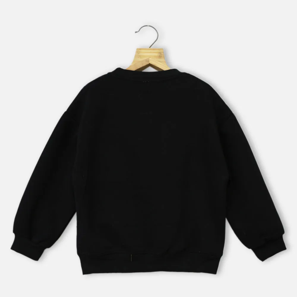 Black & White Full Sleeves Sweatshirt