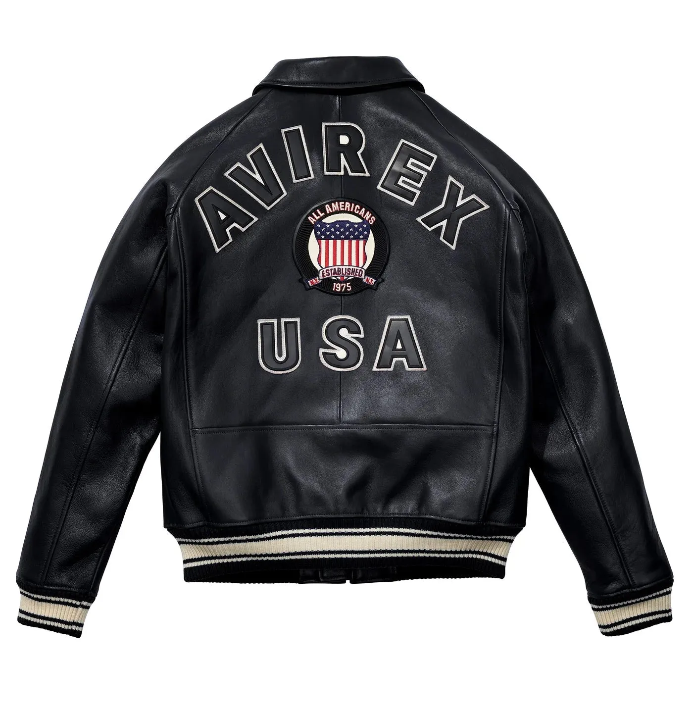 Black Avirex Icon Leather Jacket