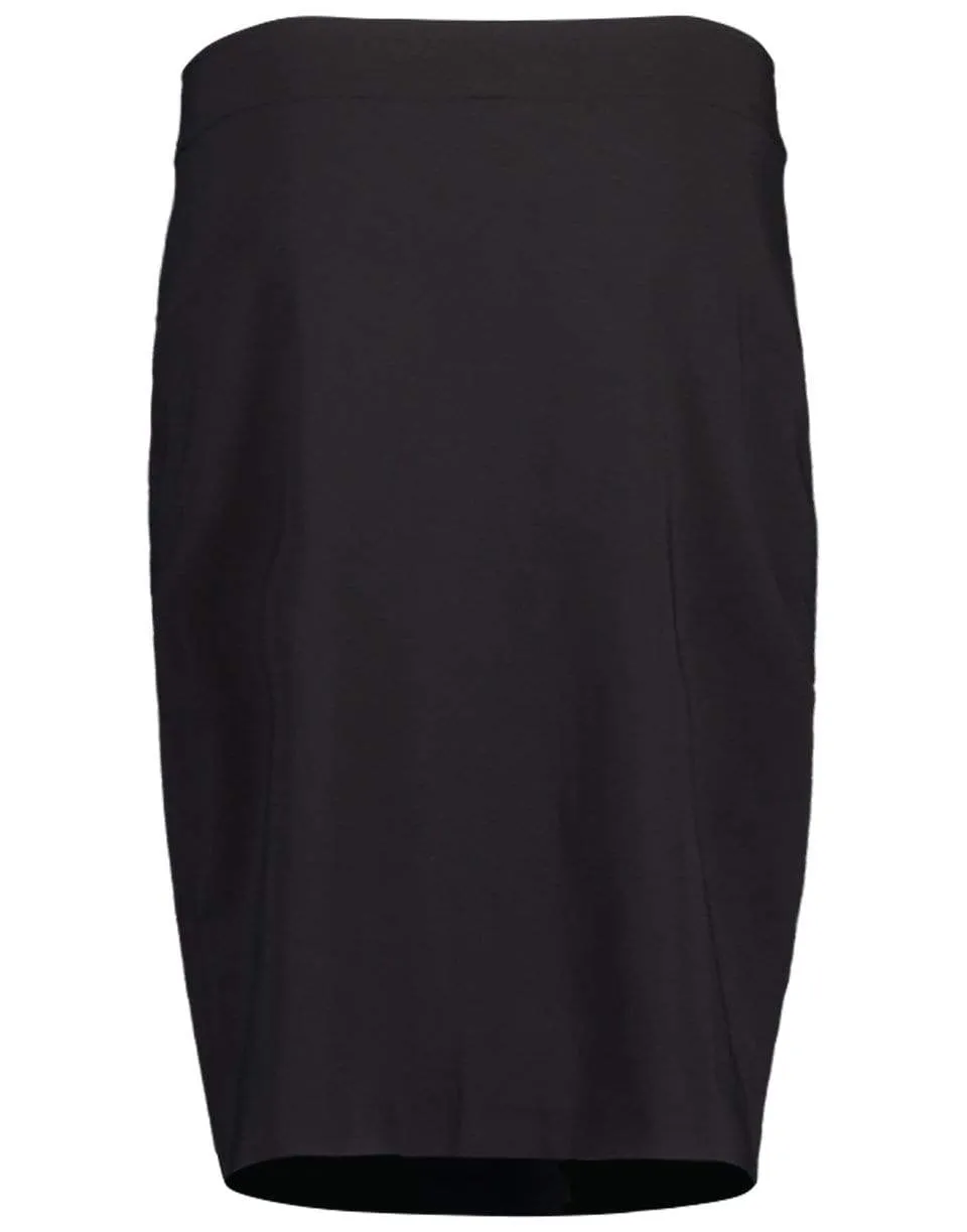 Black Pull-on Pencil Skirt