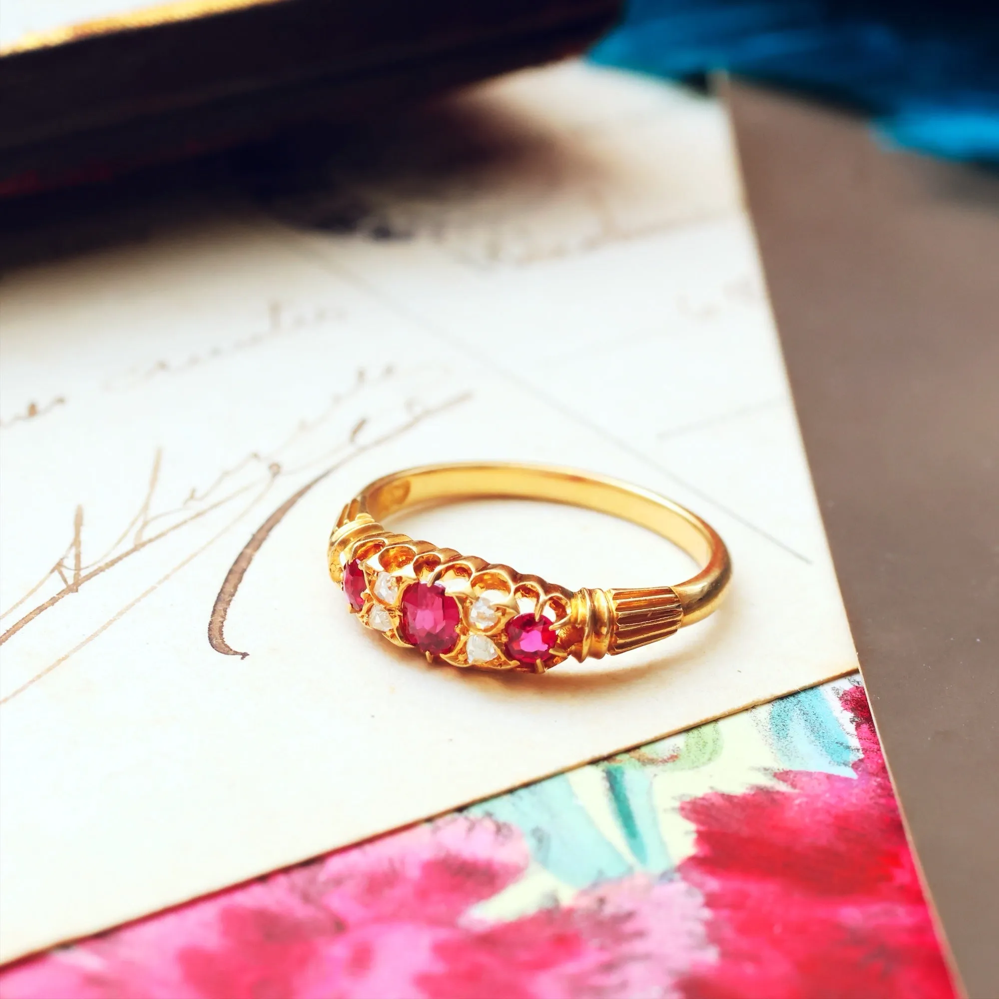 Bless'd Antique Ruby & Diamond Ring