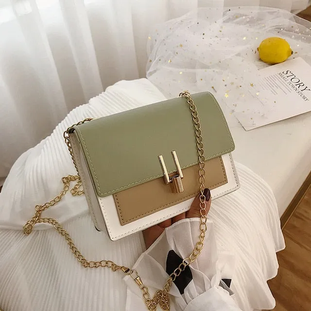 British Fashion Simple Small Square Bag Women's Designer Handbag 2020 High-quality PU Leather Chain Mobile Phone Shoulder bags