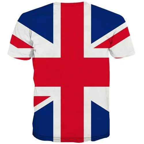 British Flag T-shirt Men United Kingdom T shirts Funny Geometric Tshirts Casual Graffiti Tshirt Printed Colorful T-shirts Graphic