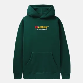 Butter Goods - Internationale Embroidered Pullover Hooded Sweatshirt - Forest Green