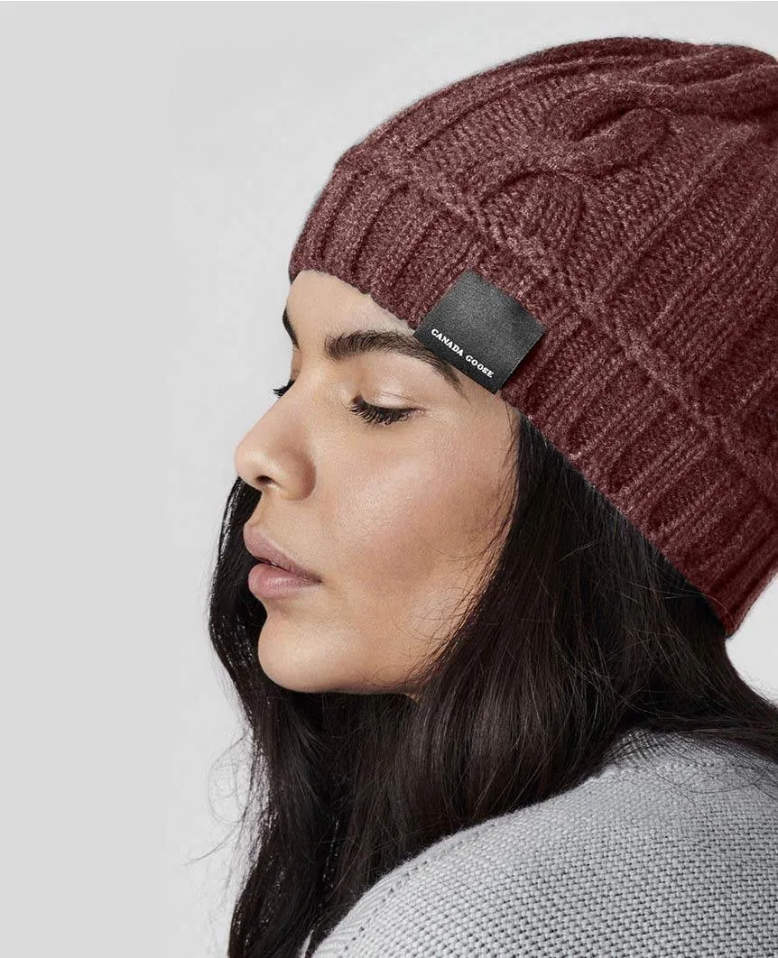 Cable Toque Womens Elderberry