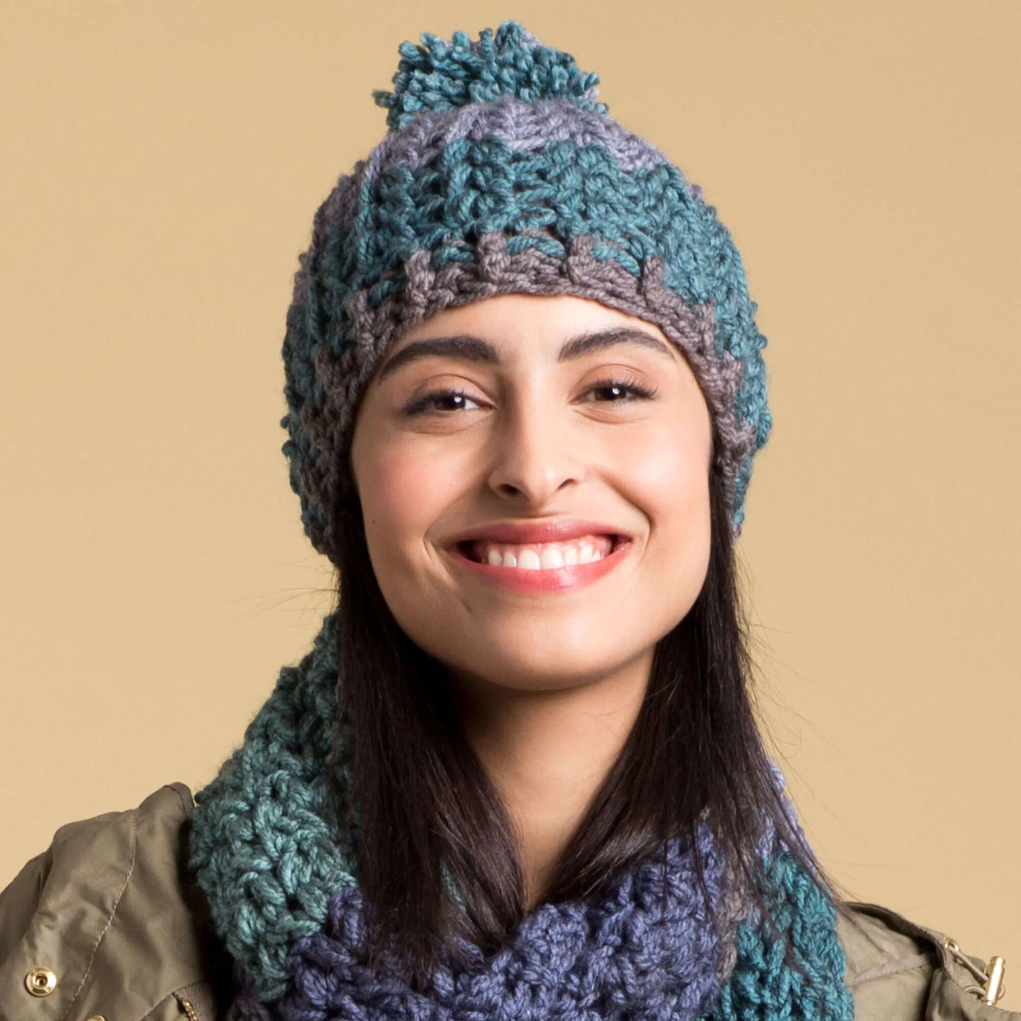 Caron Crochet Winter Hat