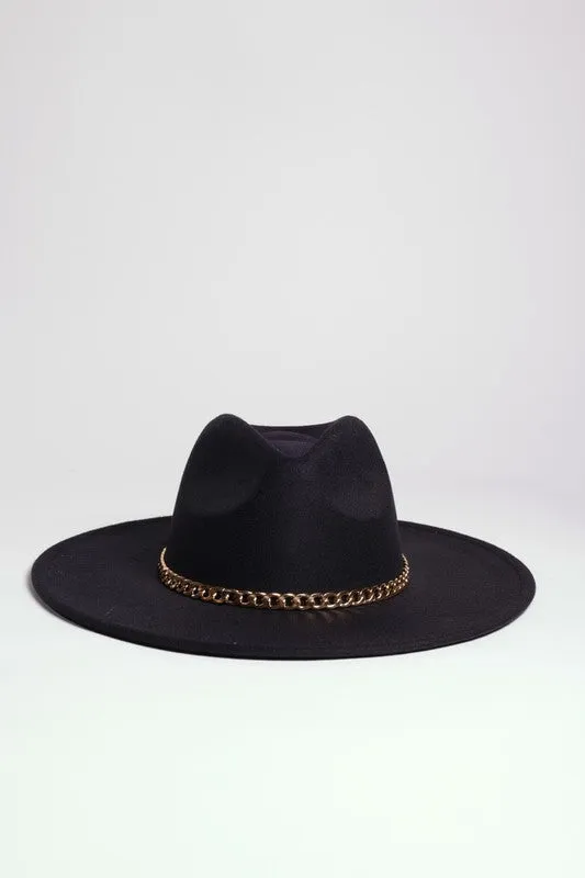 CHAIN BELT FEDORA HAT