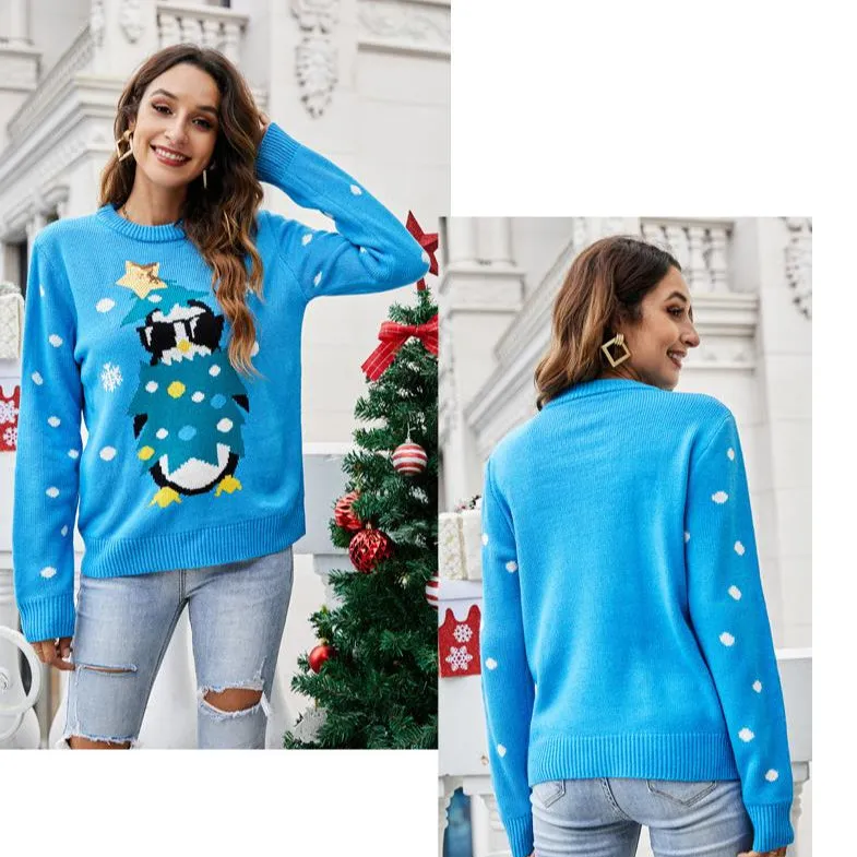 Christmas Sweater With Pullover Animal Woman Wholesale