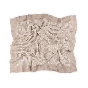 Chunky Knit Blanket Tweed - Taupe