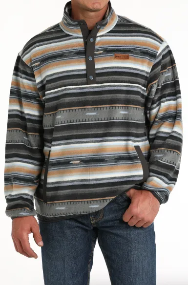 Cinch Men’s Black Western Stripe Fleece Pullover MWK1514024