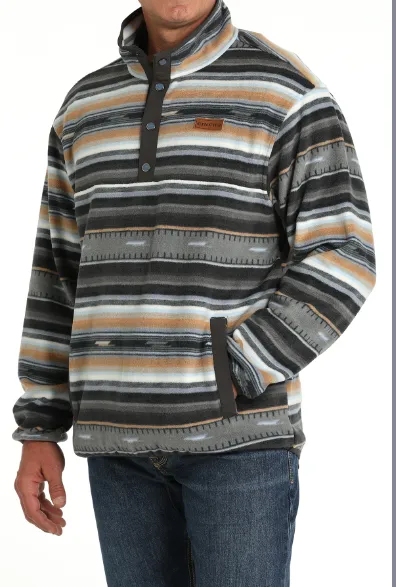 Cinch Men’s Black Western Stripe Fleece Pullover MWK1514024