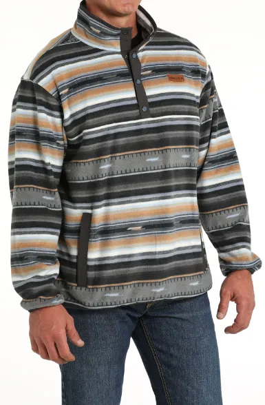 Cinch Men’s Black Western Stripe Fleece Pullover MWK1514024