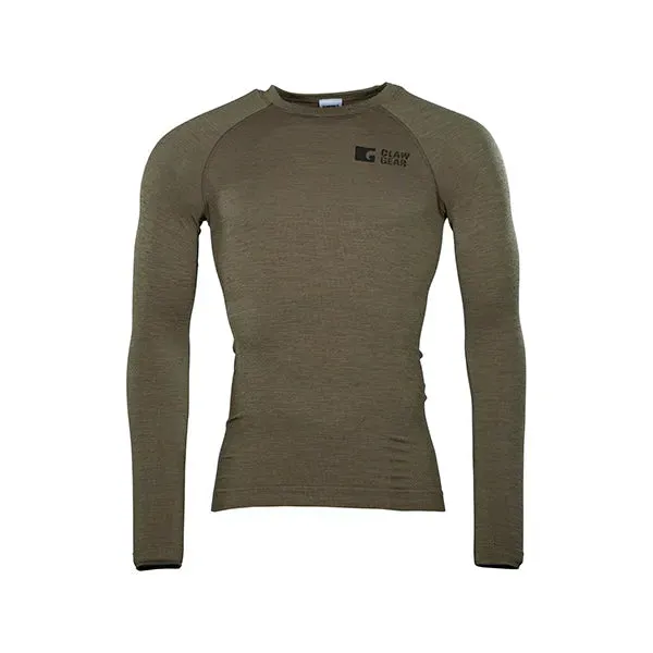 Clawgear Longsleeve Merino Seamless stonegrey olive