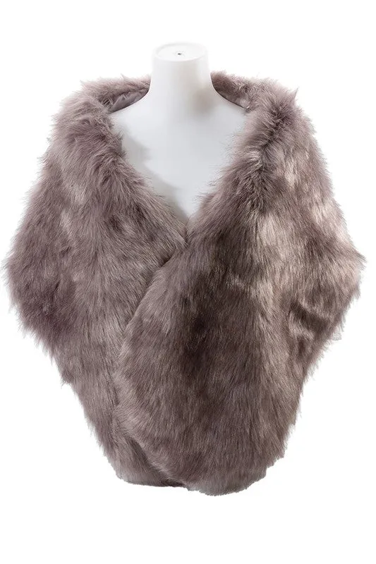 Clia Faux Fur Winter Shawl Scarf