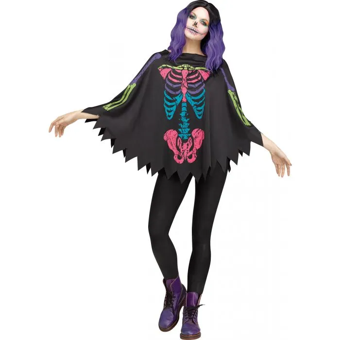 Color Skeleton Poncho