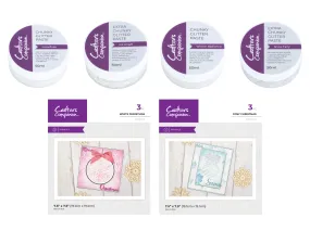 Crafter's Companion Chunky Glitter Paste with Stencils Collection