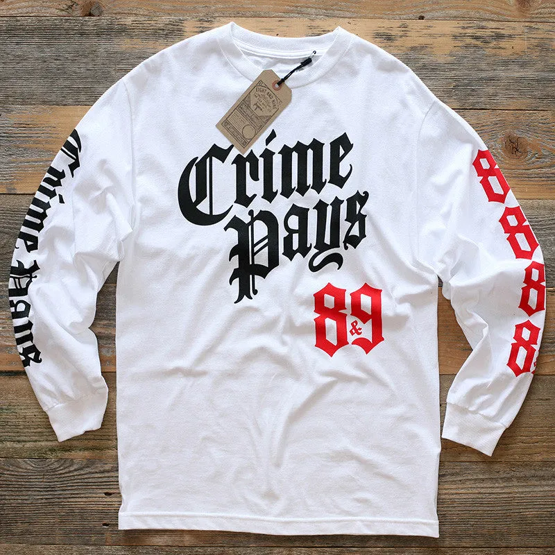 Crime Pays 2.0 Jersey Tee L/S Fire Red