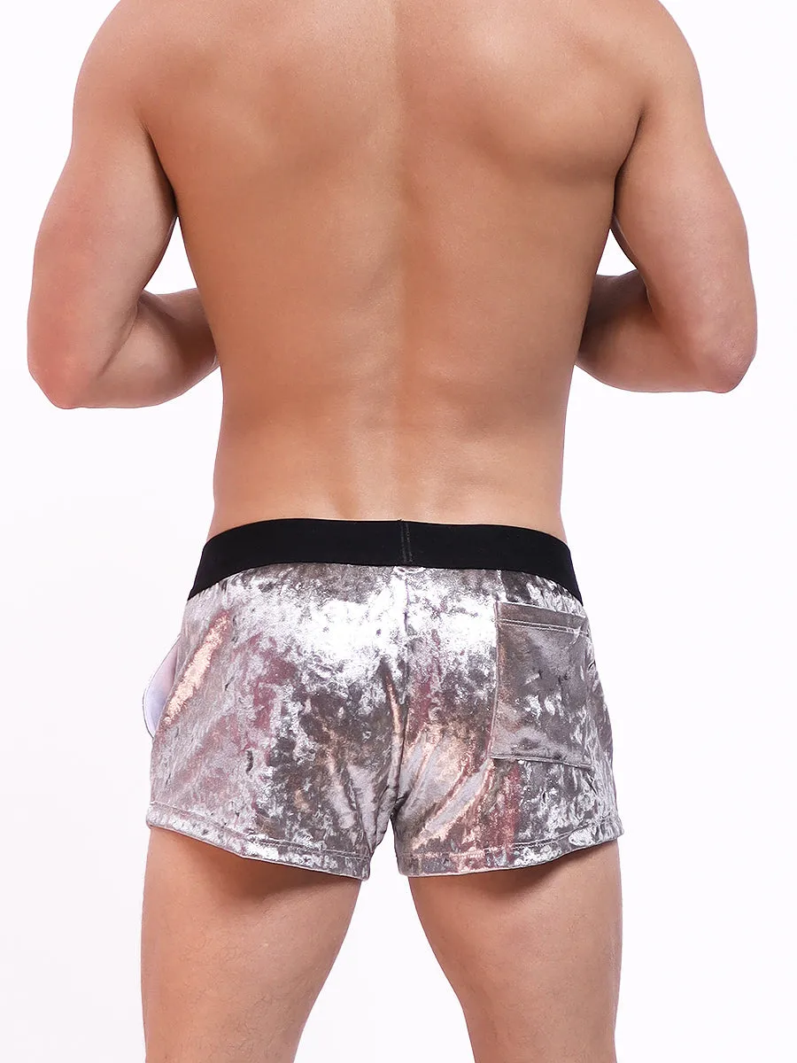 Crushed Velvet Glitter Shorts