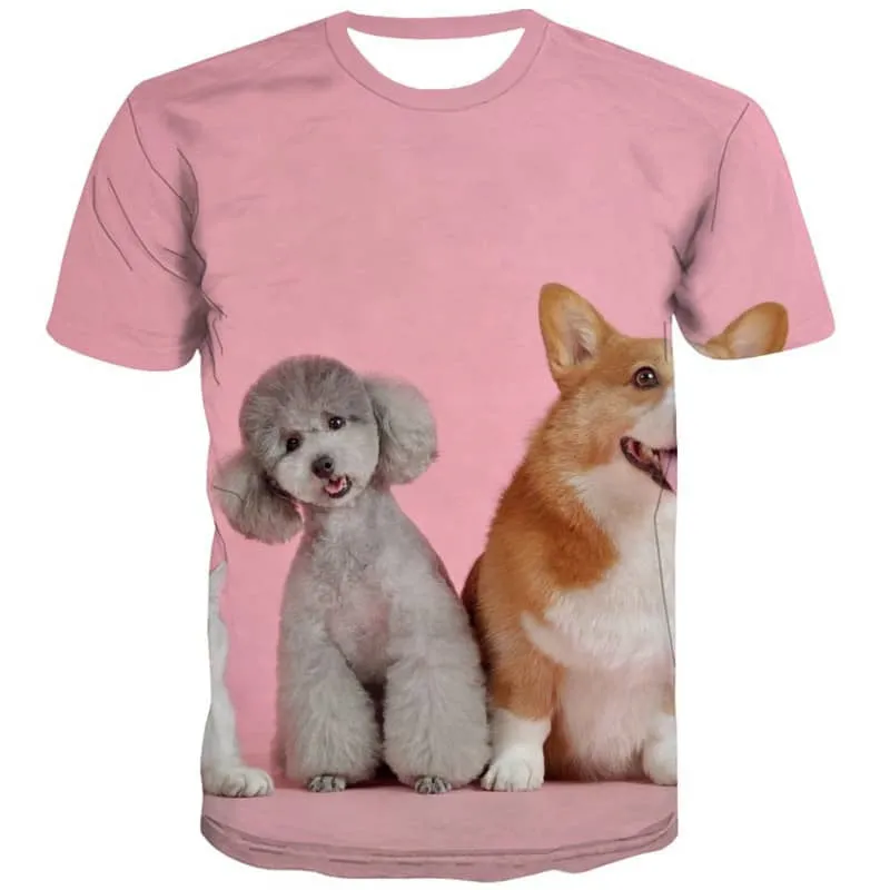 cute dog t shirt happy dog tshirt 3D Cool men art costume puppy